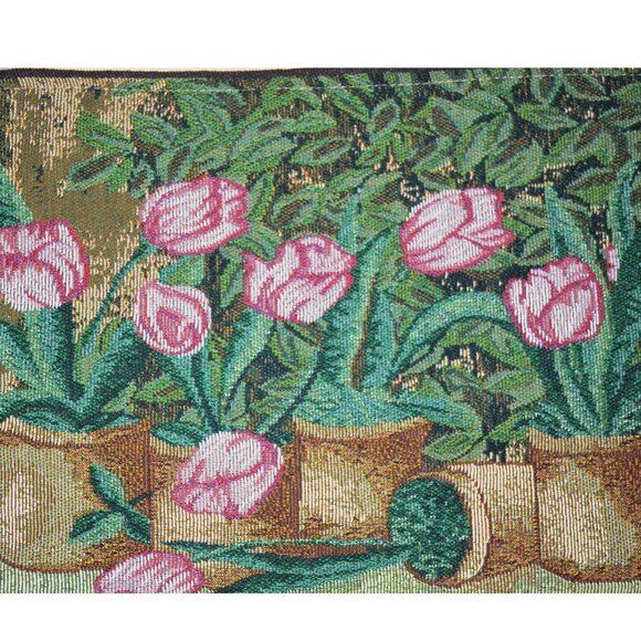 Set of 8 Cloth Placemats Flowers in Pots Dining Table Decor And Use - Picture 2 of 5